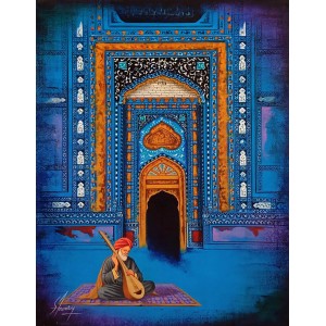 S. A. Noory, 18 x 24 Inch, Acrylic on Canvas, Cityscape Painting, AC-SAN-227 S. A. Noory, 18 x 24 Inch, Acrylic on Canvas, Cityscape Painting, AC-SAN-227